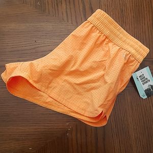 Running Shorts w/ built-in brief, Bright Orange, Medium